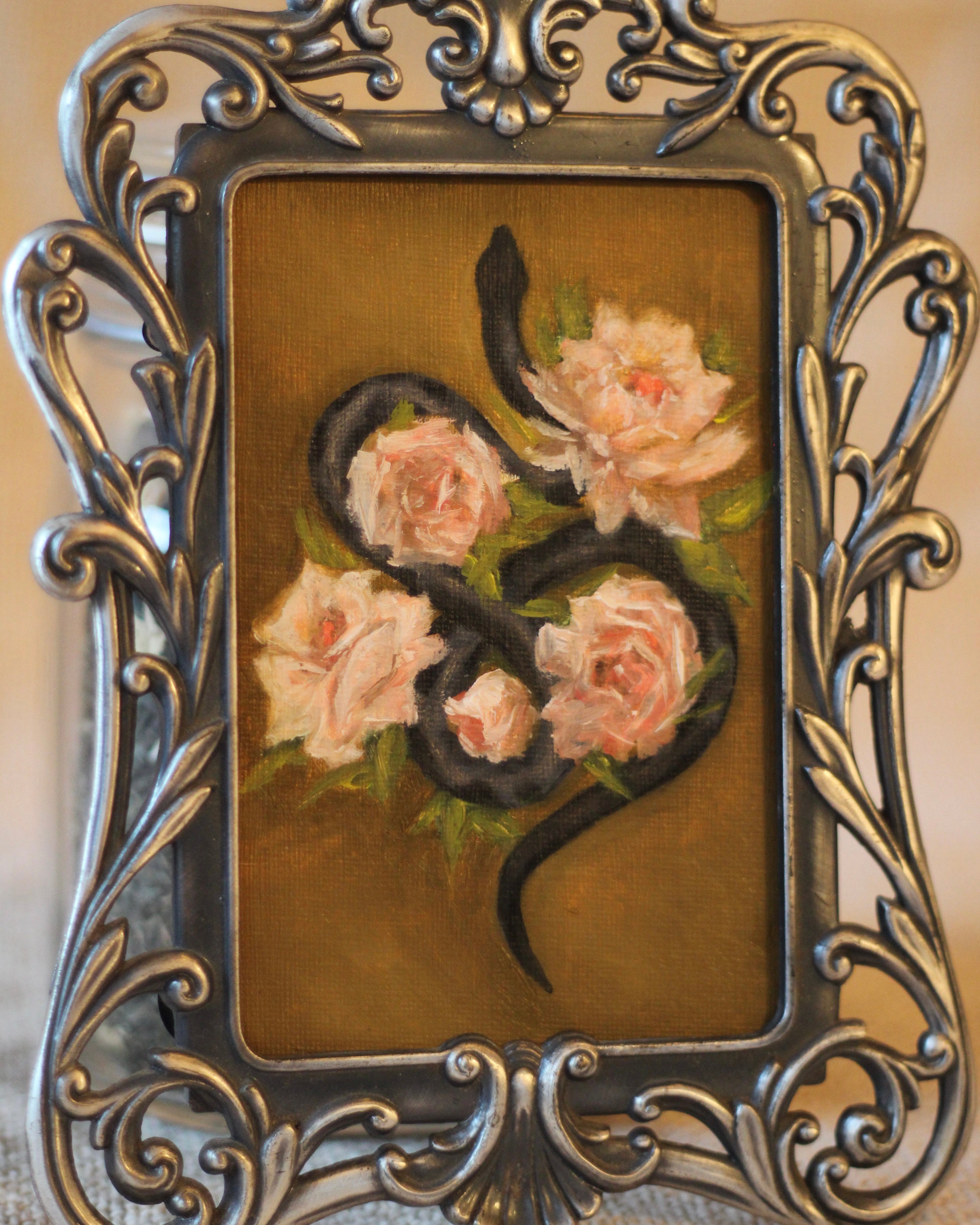 Reputation: Floral Snake | Gothic Metal Frame · 15 × 21 cm · Original